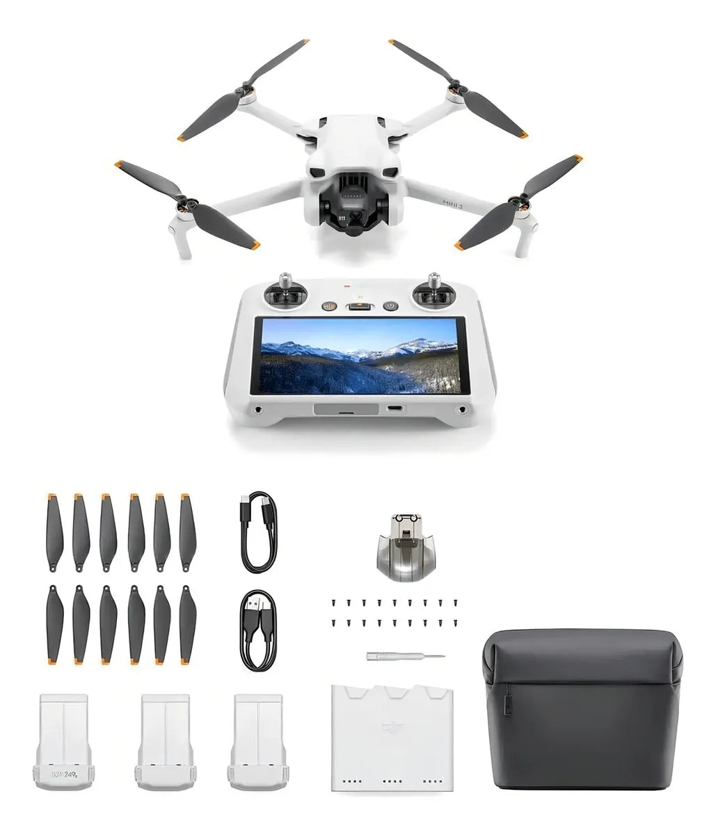 DJI Mini 3 Fly More Combo com controle e tela