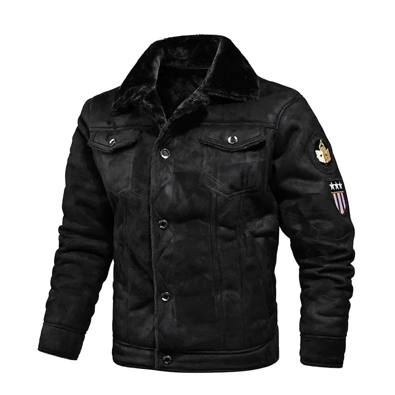 Jaqueta de Couro Masculina Motoqueiro