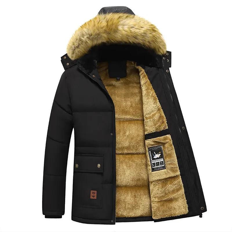 Jaqueta Parka Masculina com Capuz Removível