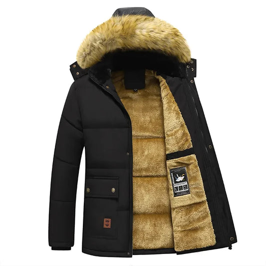 Jaqueta Parka Masculina com Capuz Removível