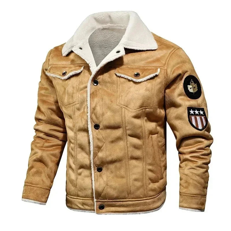 Jaqueta de Couro Masculina Motoqueiro