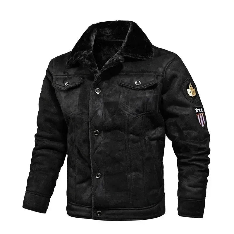 Jaqueta de Couro Masculina Motoqueiro