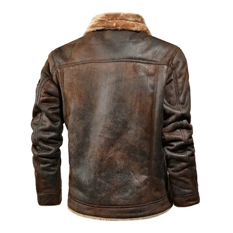 Jaqueta de Couro Masculina Motoqueiro