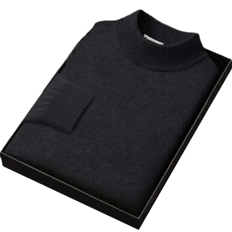 Suéter Masculino de Lã Gola Alta — Inverno