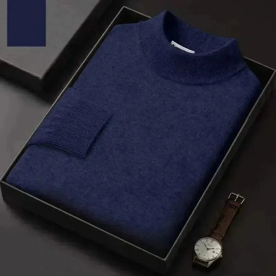 Suéter Masculino de Lã Gola Alta — Inverno