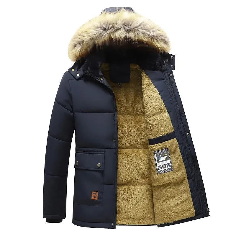 Jaqueta Parka Masculina com Capuz Removível